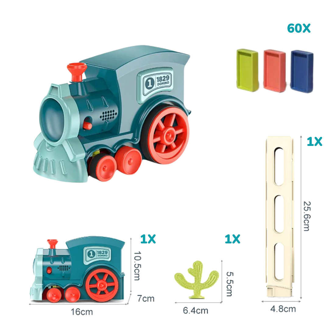 Automatischer Domino-Zug – Bauen und Kettenreaktionen leicht gemacht