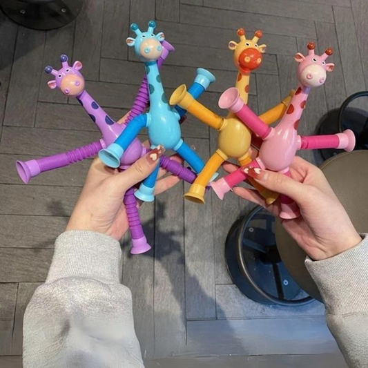 Giraffen-Pop – elastisches, haftendes Sensorikspielzeug