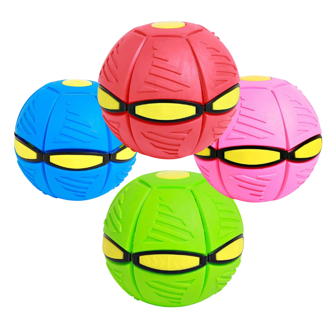 Magische Flugscheibe, die sich in einen Springball verwandelt