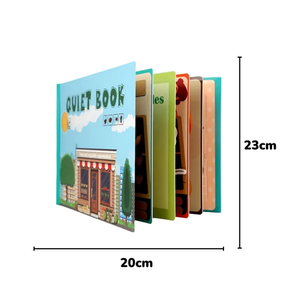 Beschäftigungsbuch – interaktives Hardcover im Montessori-Stil (Quiet Book)