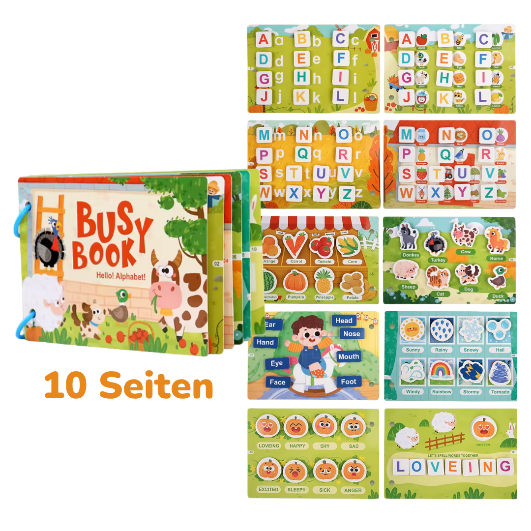 Busy Book – Interaktives Montessori-Buch (Ab 1 Jahr)